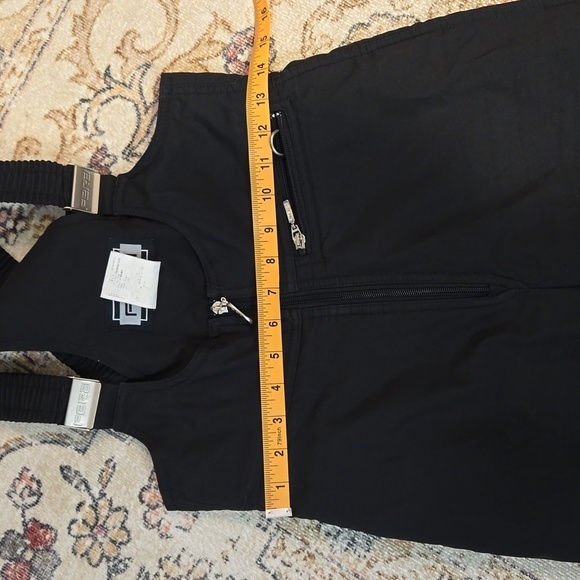 Fera Ladies Black Zip Front Bib Snowpants Boot Zippers Size 6 L - Picture 9 of 12